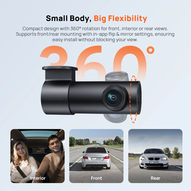 70mai M310 Plus 2K Dash Cam – 143-Degree Wide Angle