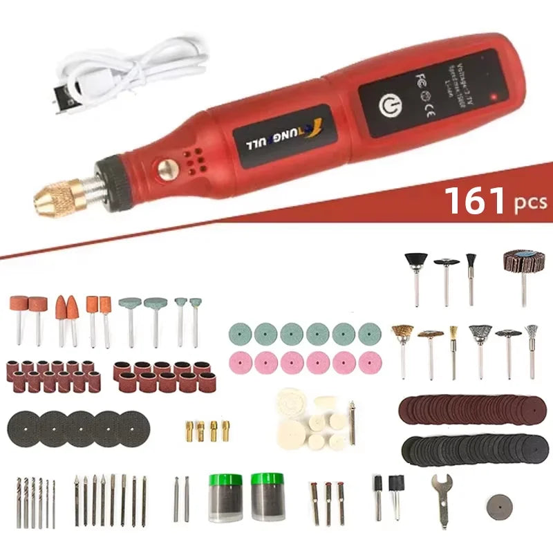 Cordless USB Rechargeable Engraving Pen - Rotary Precision Engraver for Jewelry, Glass & DIY Crafts