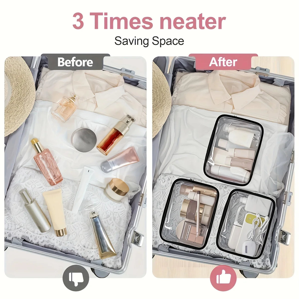 Clear PVC Travel Medicine Bag