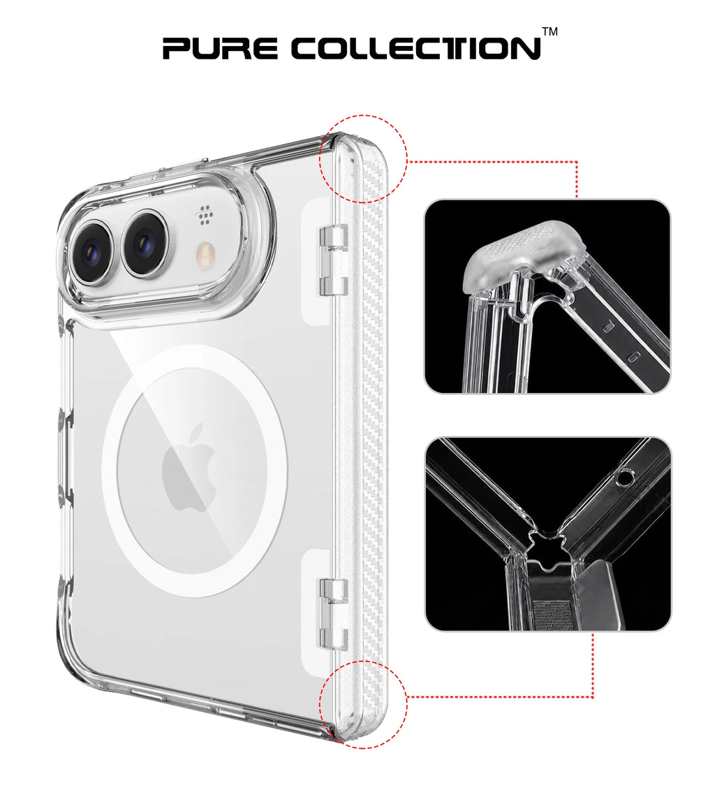 Transparent Magnetic Phone Case for iPhone – MagSafe Compatible