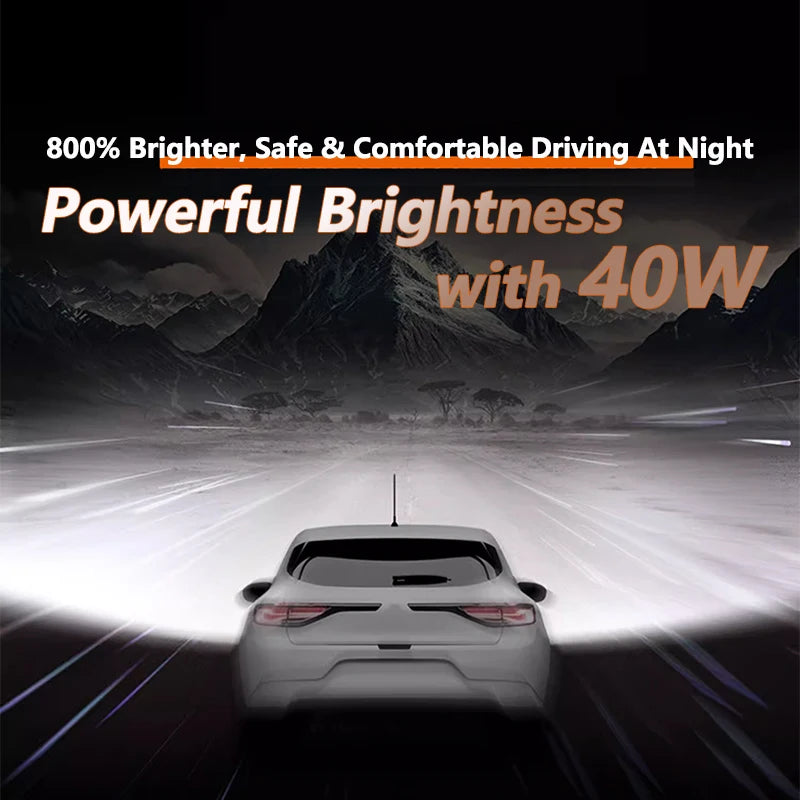 80W LED Car Headlight Bulbs – H4/H7/H11/HB3/HB4, 6000K