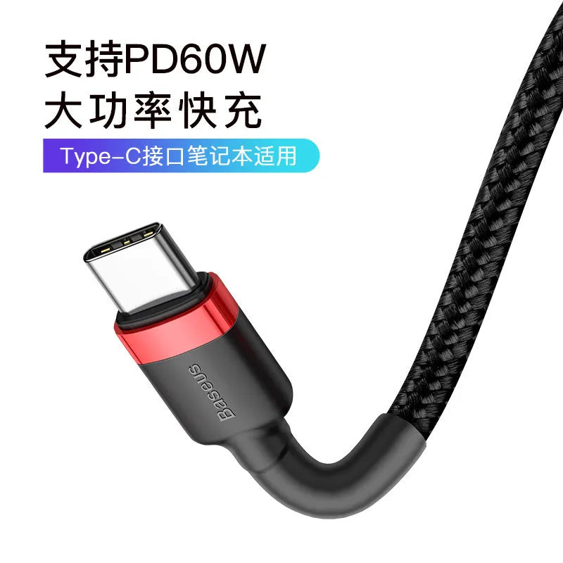 Baseus 60W PD Fast-Charging USB-C Cable – Nylon Braided