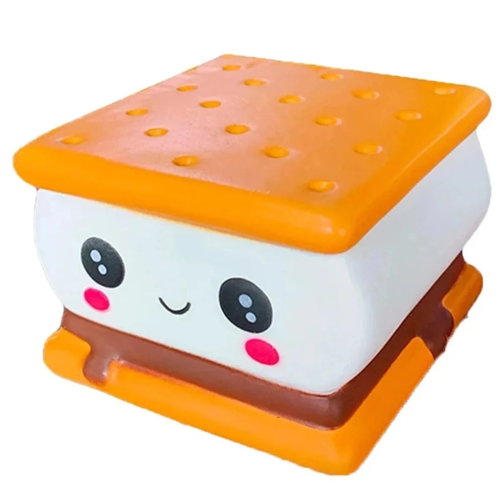 Squishy Chocolate Biscuit Cheese Bread Series PU Squishies Slow Rising Cream Scented Fidget Anti-Stress Kids Toys Gift