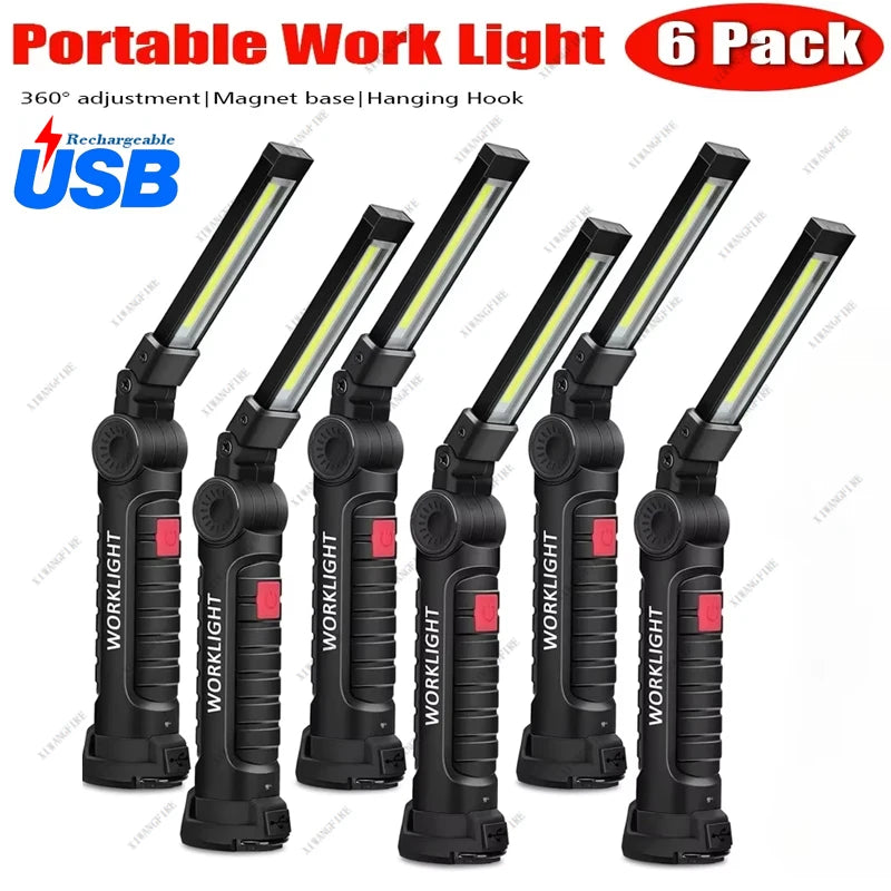 Portable COB LED Work Light – USB Rechargeable