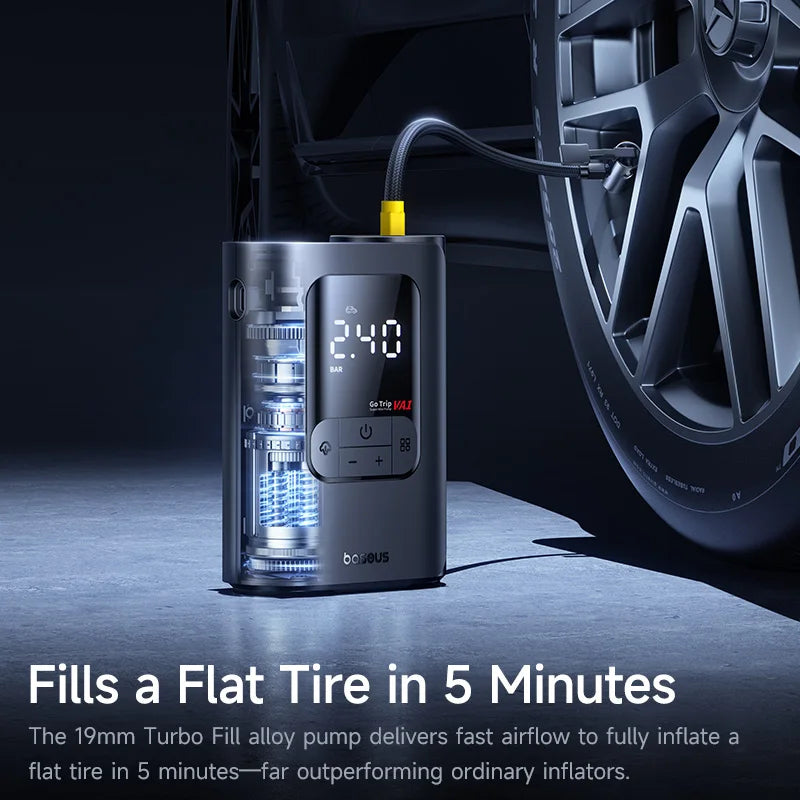 Baseus Wireless Portable Car Air Pump – Tire Inflator