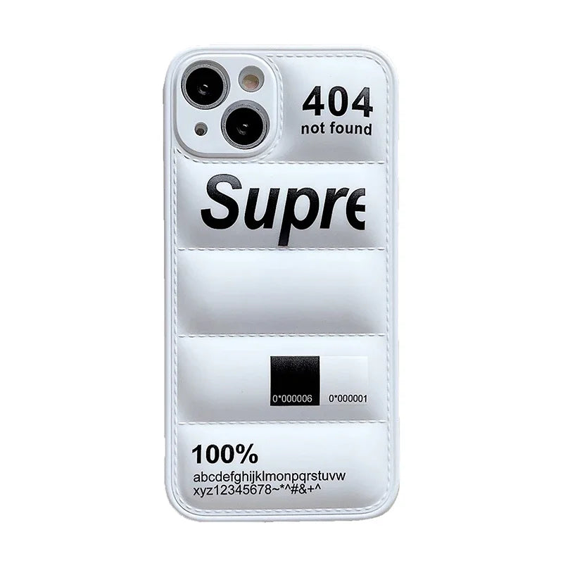 Fashion Down Jacket Puffer Case for iPhone 18 17 Pro Max 16 15 14 Plus 13 12 11 Original Lovely Silicone i Phone Cover Etui