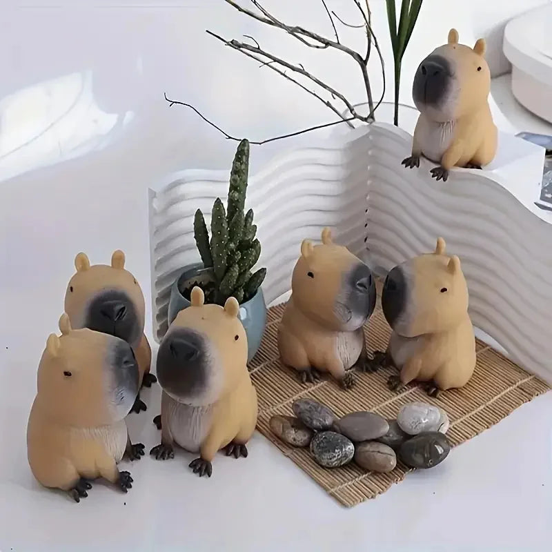 Squishy Capybara Squeezing Toy Soft Relax Animal Fidget for Adults Stress Relief Toys Halloween Christmas Holiday Party Gifts
