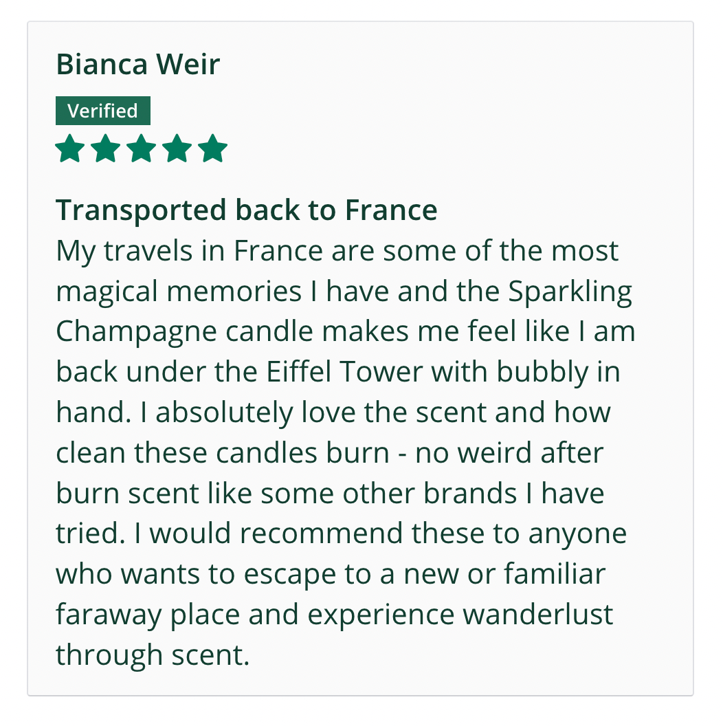 Sparkling Champagne Scented Soy Candle