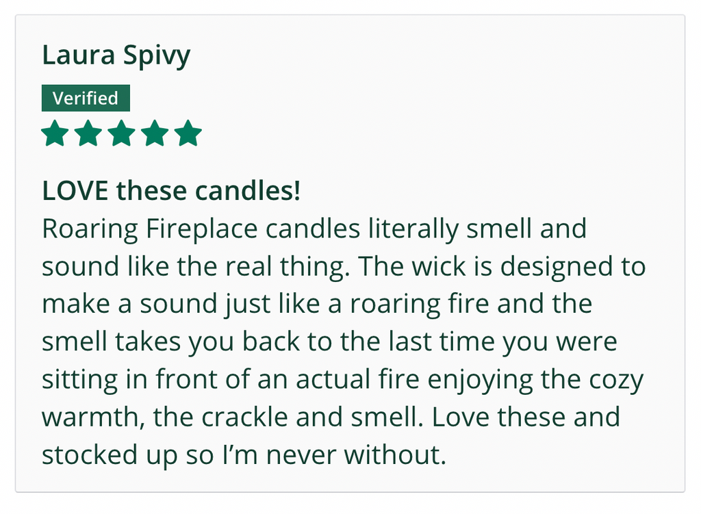 Roaring Fireplace Scented Soy Candle