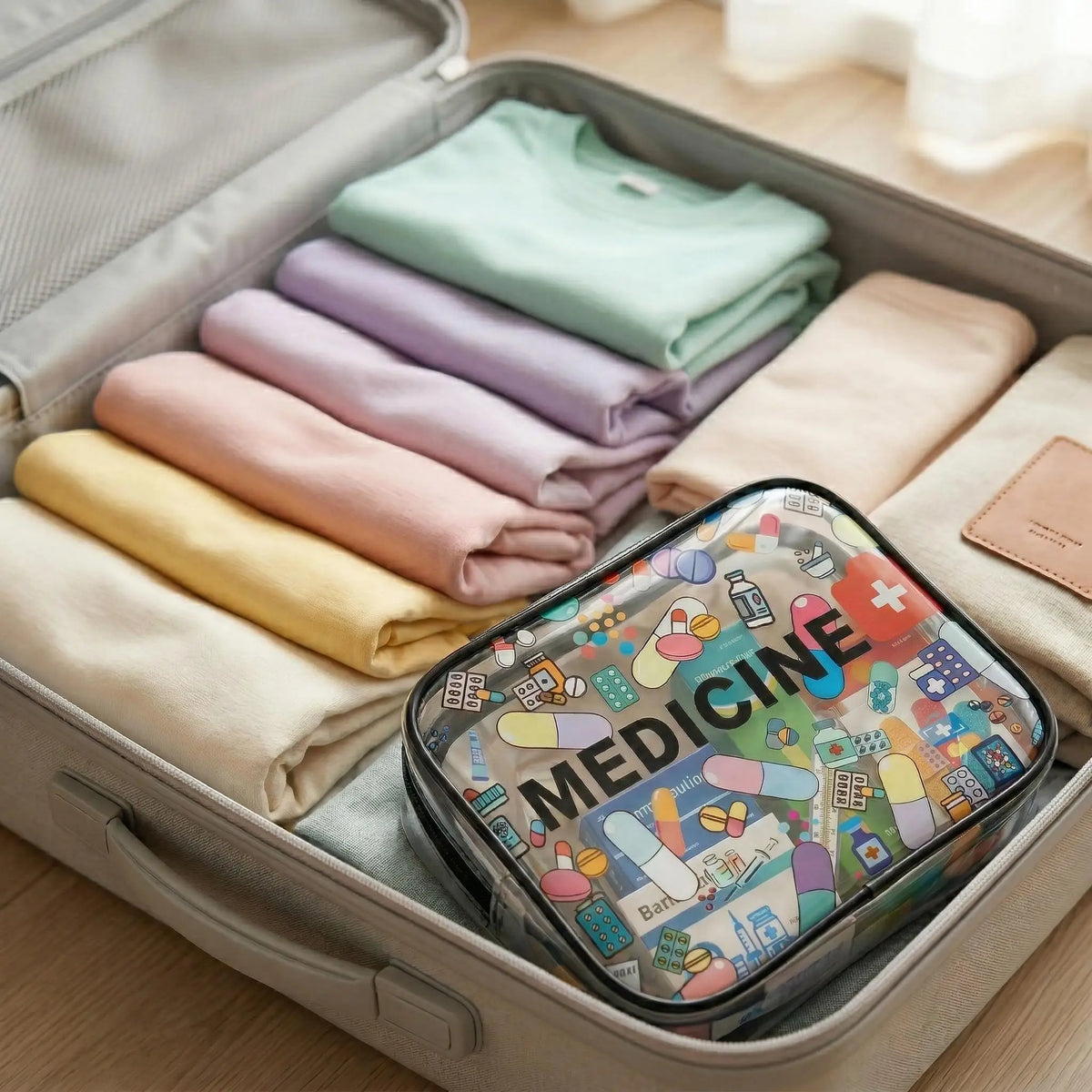 Clear PVC Travel Medicine Bag