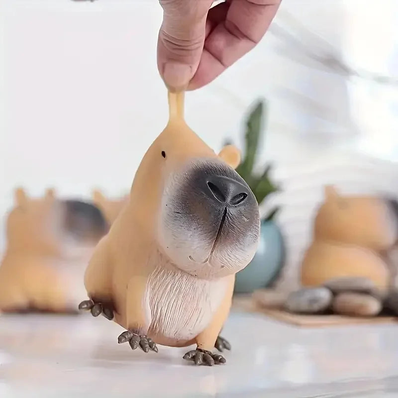 Squishy Capybara Squeezing Toy Soft Relax Animal Fidget for Adults Stress Relief Toys Halloween Christmas Holiday Party Gifts