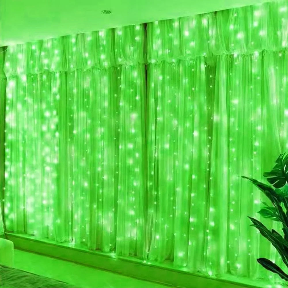 LED Curtain String Lights with Remote – USB Fairy Garland for Wedding & Christmas Decor