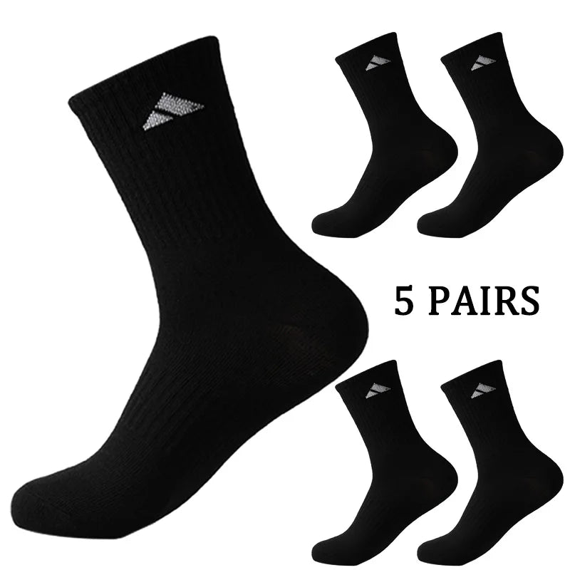 5 Pairs Patterned Crew Socks