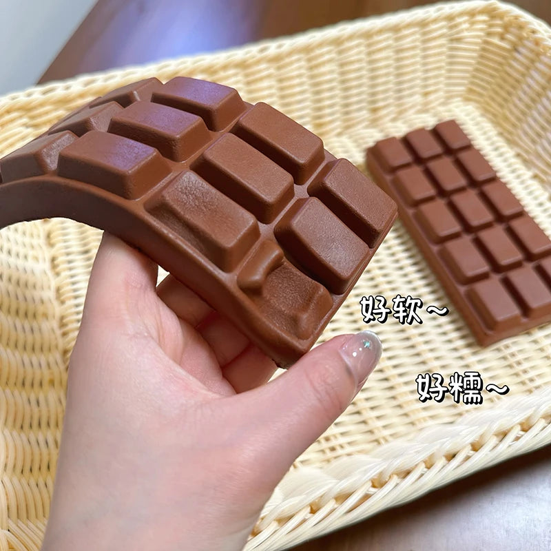Squishy Simulated Chocolate Squeeze Toy PU Soft and Slow Rebound Fidget Toys Stress Relief Toy Sensory Squeeze Toys for Adults