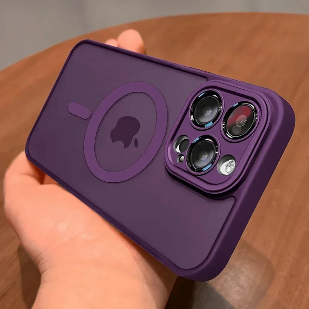 Magnetic Matte Translucent Shockproof Phone Case