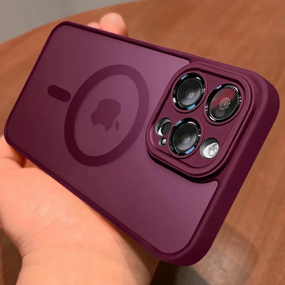 Magnetic Matte Translucent Shockproof Phone Case