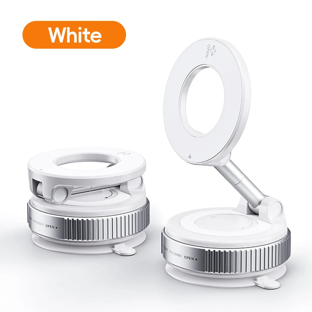 Magnetic Car Phone Mount – 360° Foldable Vacuum Suction Stand