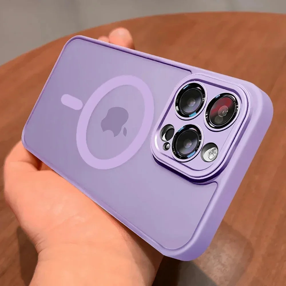 Magnetic Matte Translucent Shockproof Phone Case