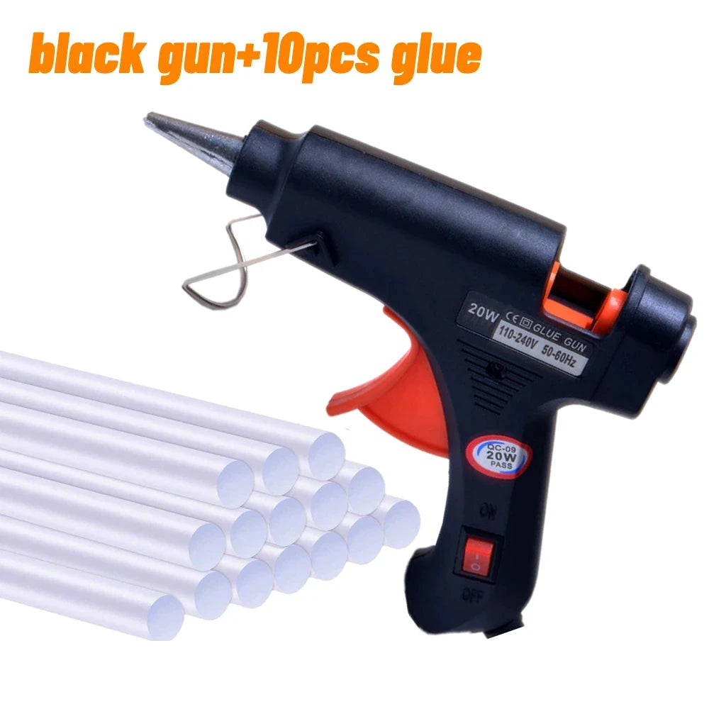 20W Mini Hot Melt Glue Gun - DIY Craft Glue Gun Kit with 7mm Glue Sticks