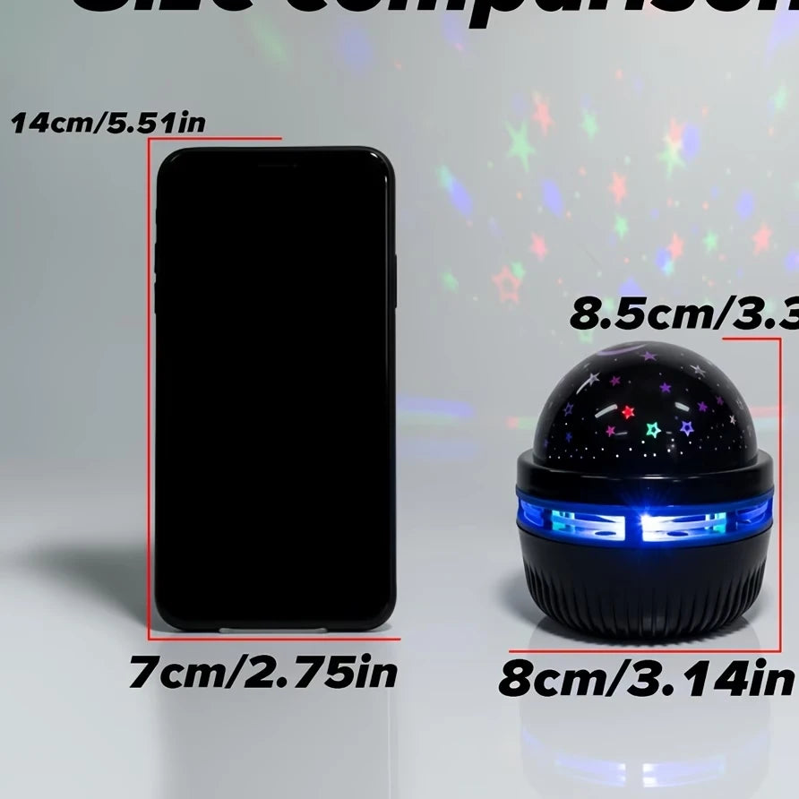 LED Starry Sky Projector Night Light – USB Moon & Star Lamp