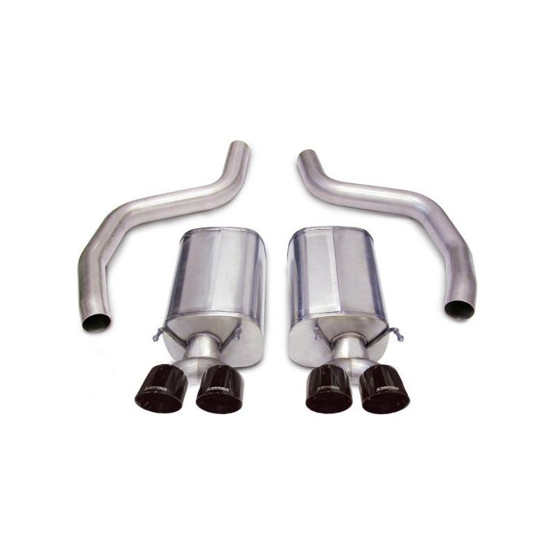 Corsa 06-13 Chevrolet Corvette C6 Z06 7.0L V8 Black Sport Axle-Back Exhaust
