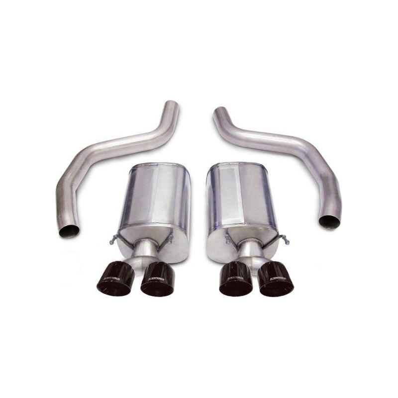 Corsa 06-13 Chevrolet Corvette C6 Z06 7.0L V8 Black Sport Axle-Back Exhaust