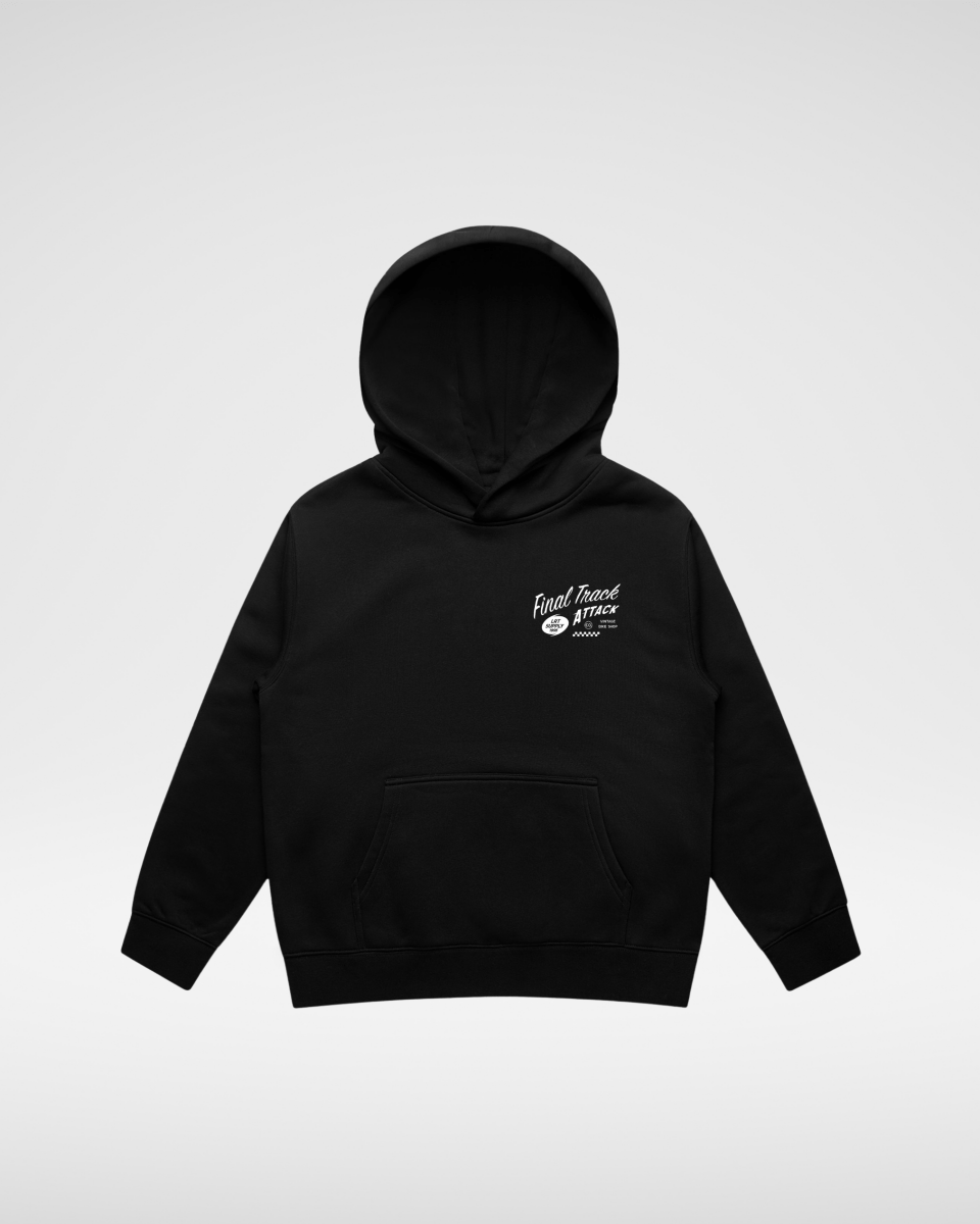 THE FINAL TRACK ATTACK HOODIE - RECYCLED BLACK