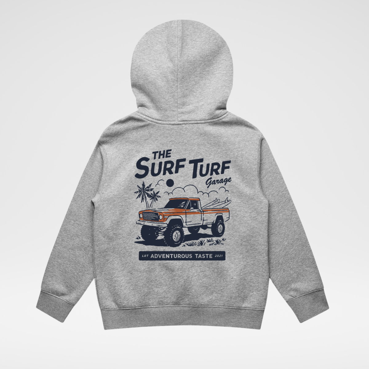THE SURF TURF HOODIE - RECYCLED HEATHER GRAY